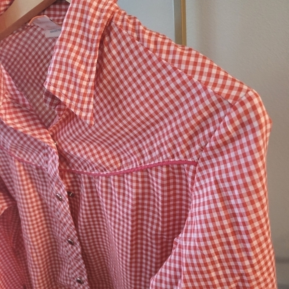 Vintage 1970's Maverick Western Plaid Snap Front Shirt  Snaps - Picture 2 of 12